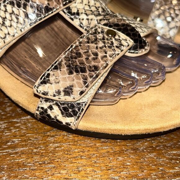 Vionic 381 Radia Strappy Snake Skin Print Wedge Sandal Shoes - Picture 3 of 8